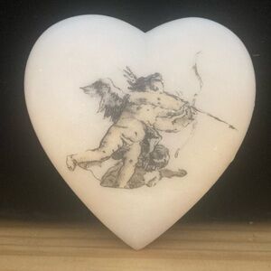Italian Alabaster Heart Paperweight